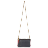 Marine Rouge Monogram Empreinte Double Zip Pochette