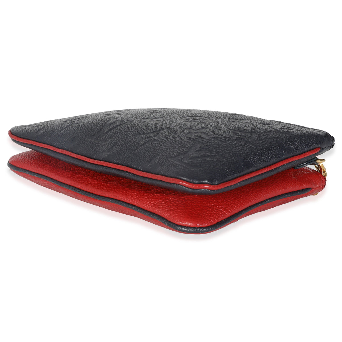Marine Rouge Monogram Empreinte Double Zip Pochette