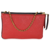 Marine Rouge Monogram Empreinte Double Zip Pochette