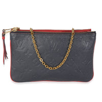 Marine Rouge Monogram Empreinte Double Zip Pochette