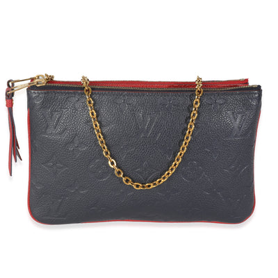 Marine Rouge Monogram Empreinte Double Zip Pochette