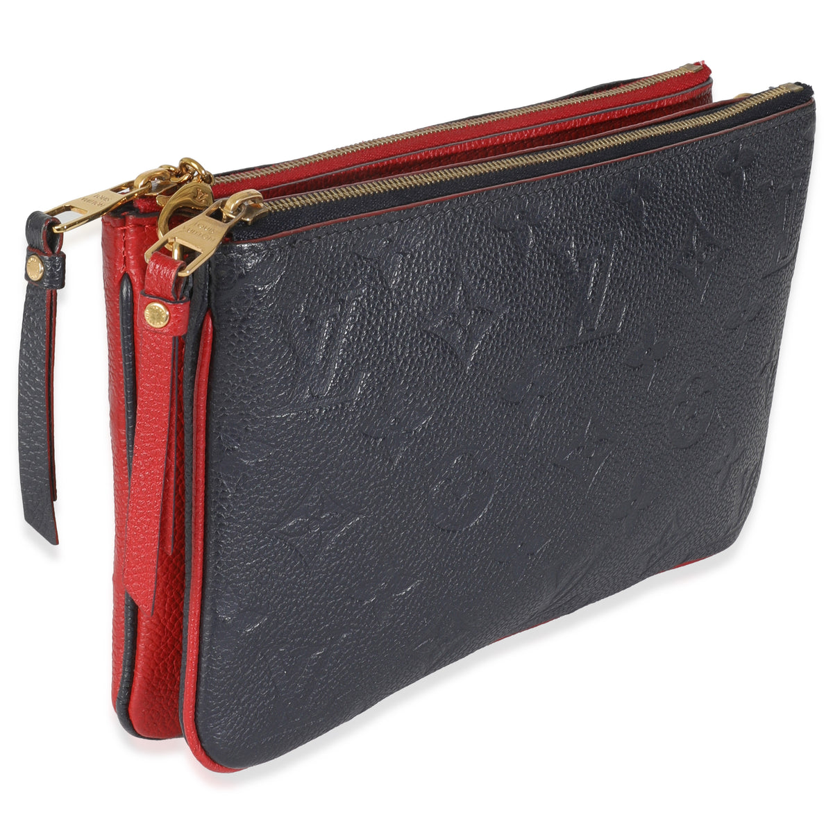 Marine Rouge Monogram Empreinte Double Zip Pochette