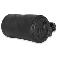 Black Diagonal Quilted Leather Mini Blondie Shoulder Bag