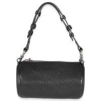 Black Diagonal Quilted Leather Mini Blondie Shoulder Bag