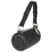 Black Diagonal Quilted Leather Mini Blondie Shoulder Bag