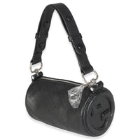 Black Diagonal Quilted Leather Mini Blondie Shoulder Bag