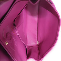 Purple Quilted Lambskin Medium Classic Double Flap Bag