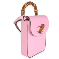 Pink Smooth Leather Bamboo Top Handle 1947 Convertible Backpack