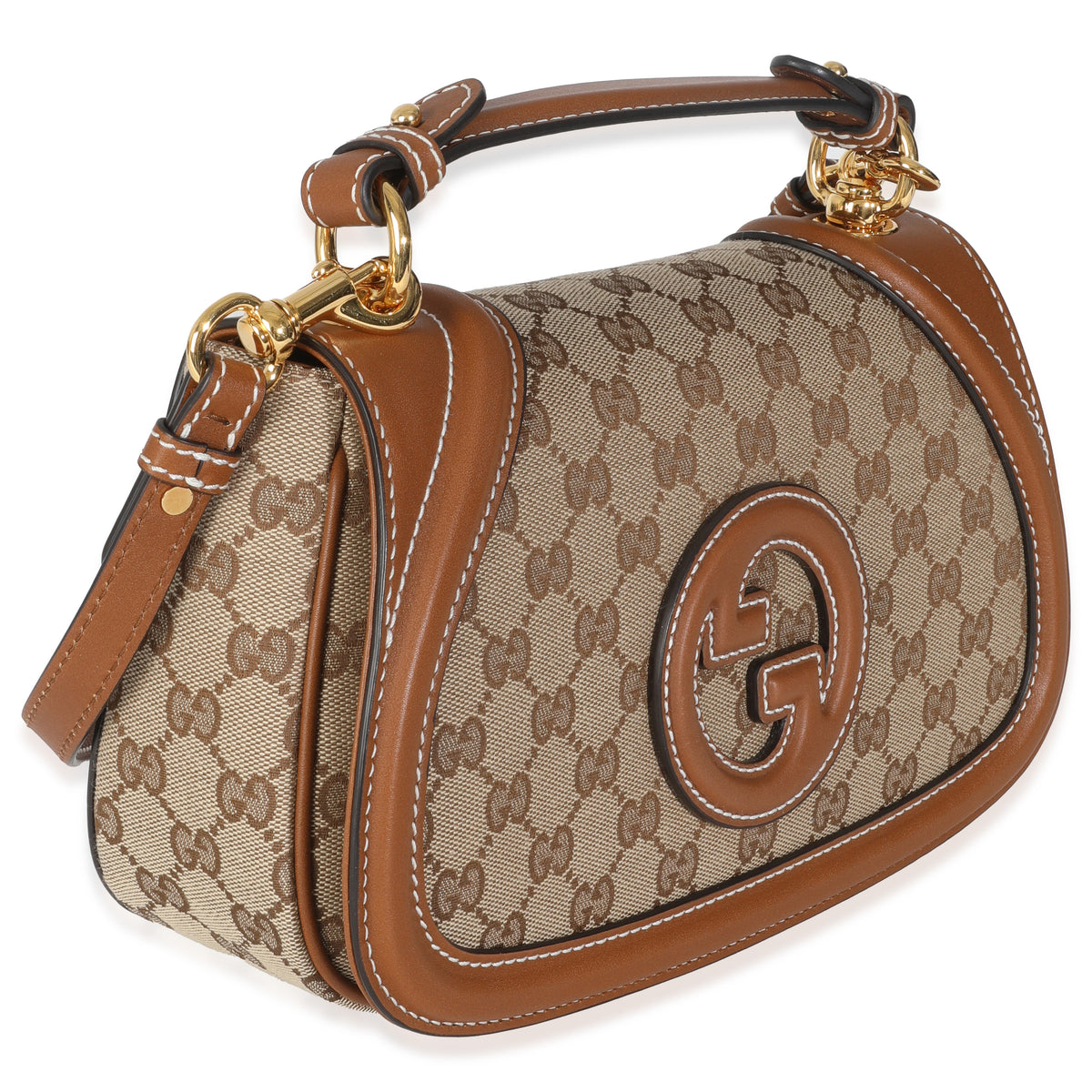 Beige GG Canvas Medium Blondie Bag