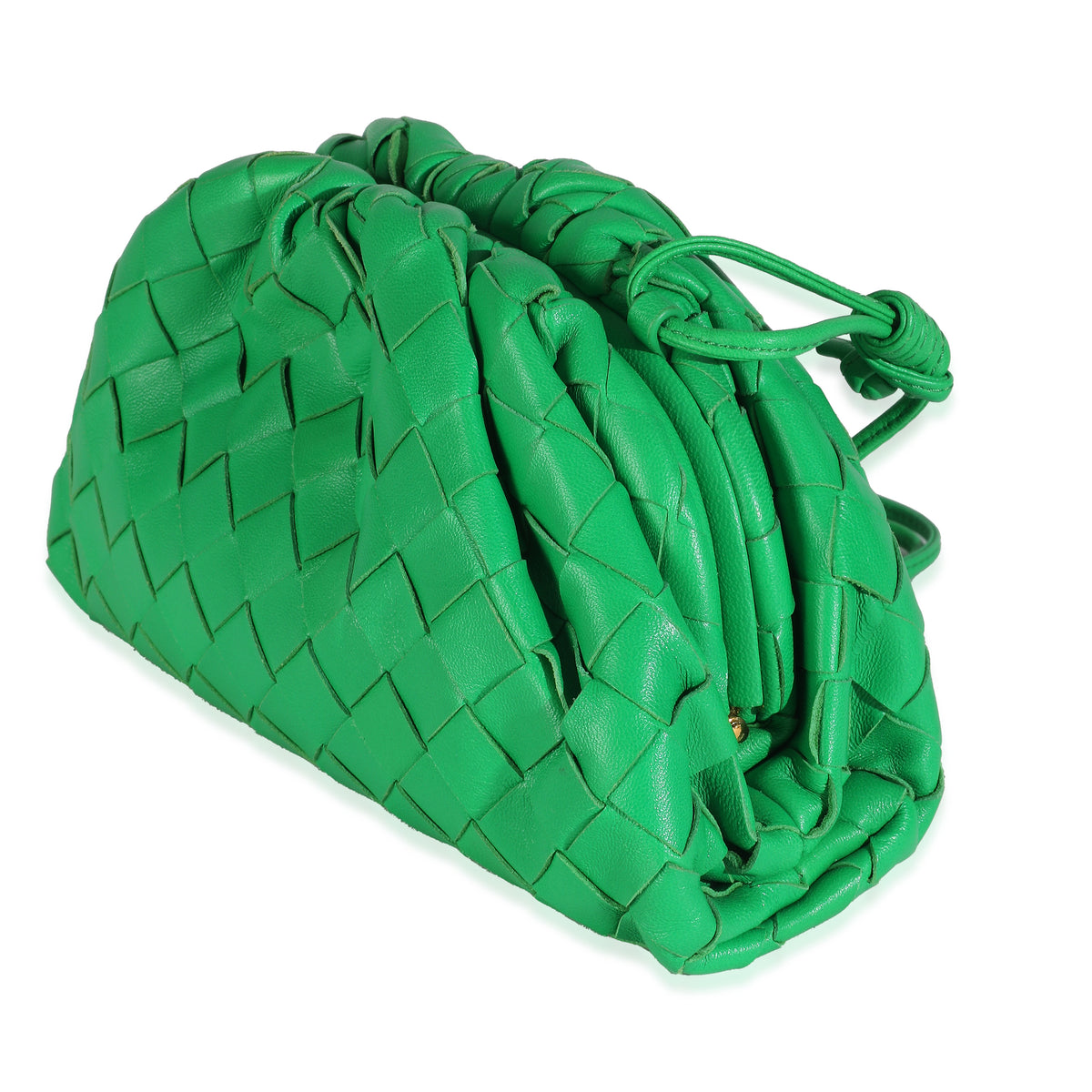 Bottega Veneta Parakeet Nappa Intrecciato The Mini Pouch Handbag sv