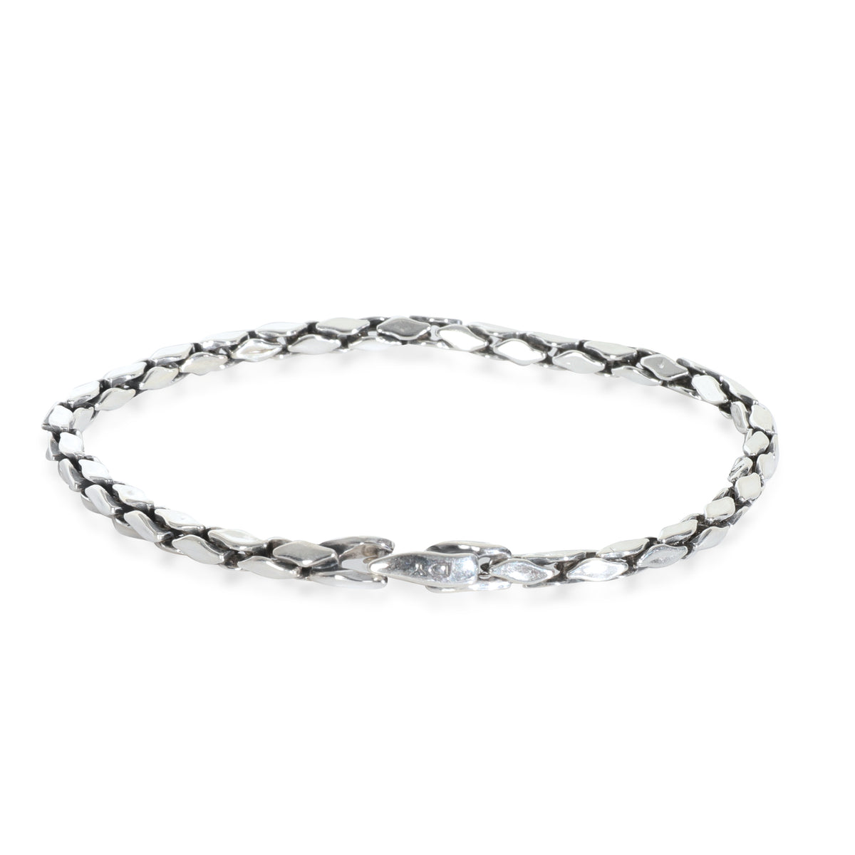 Sterling Silver  Fluted Chain Bracelet