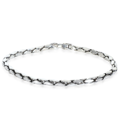 Sterling Silver  Fluted Chain Bracelet