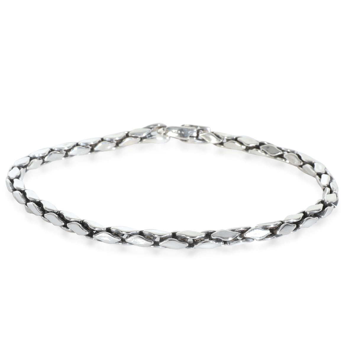Sterling Silver  Fluted Chain Bracelet