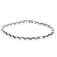 Sterling Silver  Fluted Chain Bracelet