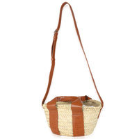 Chloé Caramel Raffia Smooth Calfskin Small Sense Basket Bag Handbag clasp