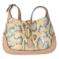Multicolor Ostrich Trim Python Jackie 1961 Hobo