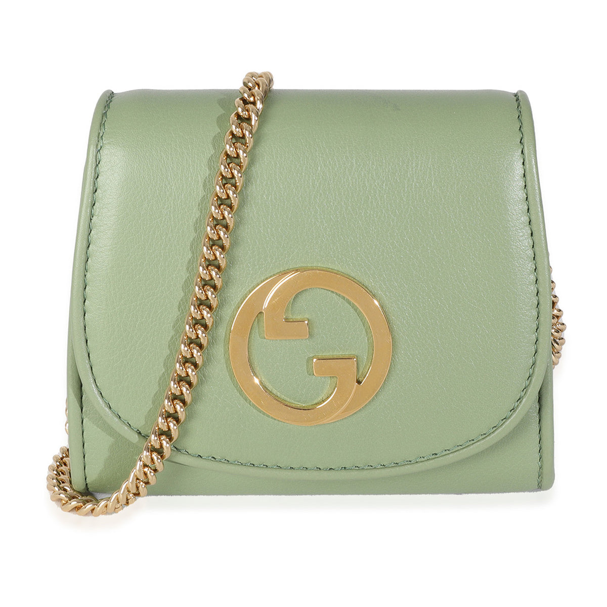 Salamander Green Calfskin Blondie Chain Wallet