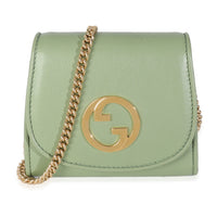 Salamander Green Calfskin Blondie Chain Wallet