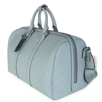 Light Blue Rubber Effect GG Embossed Large Duffle Bag