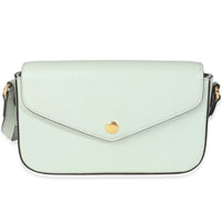 Gucci Pale Green Calfskin GG Super Mini Shoulder Bag Handbag fv