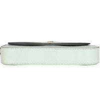 Gucci Pale Green Calfskin GG Super Mini Shoulder Bag Handbag stamp