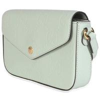 Pale Green Calfskin GG Super Mini Shoulder Bag