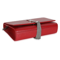 Saint Laurent Red Grain De Poudre Medium Kate Tassel Satchel Handbag box
