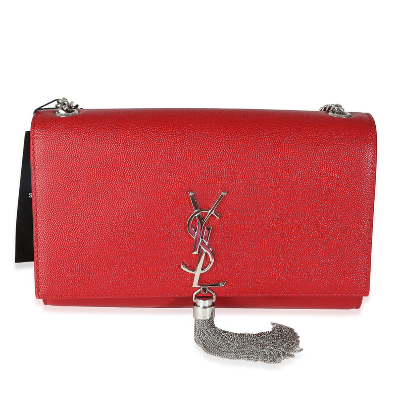 Red Grain De Poudre Medium Kate Tassel Satchel