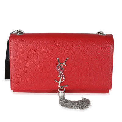Red Grain De Poudre Medium Kate Tassel Satchel