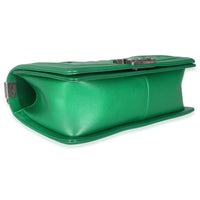 Green Quilted Lambskin Enamel CC Old Medium Boy Bag