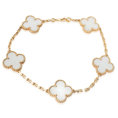 Yellow Gold Mother Of Pearl Vintage Alhambra Bracelet