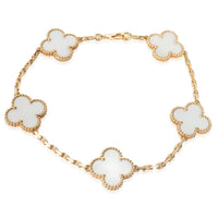 Yellow Gold Mother Of Pearl Vintage Alhambra Bracelet