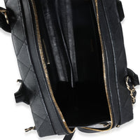 Chanel Black Quilted Calfskin Studded Square Vanity Case Handbag av