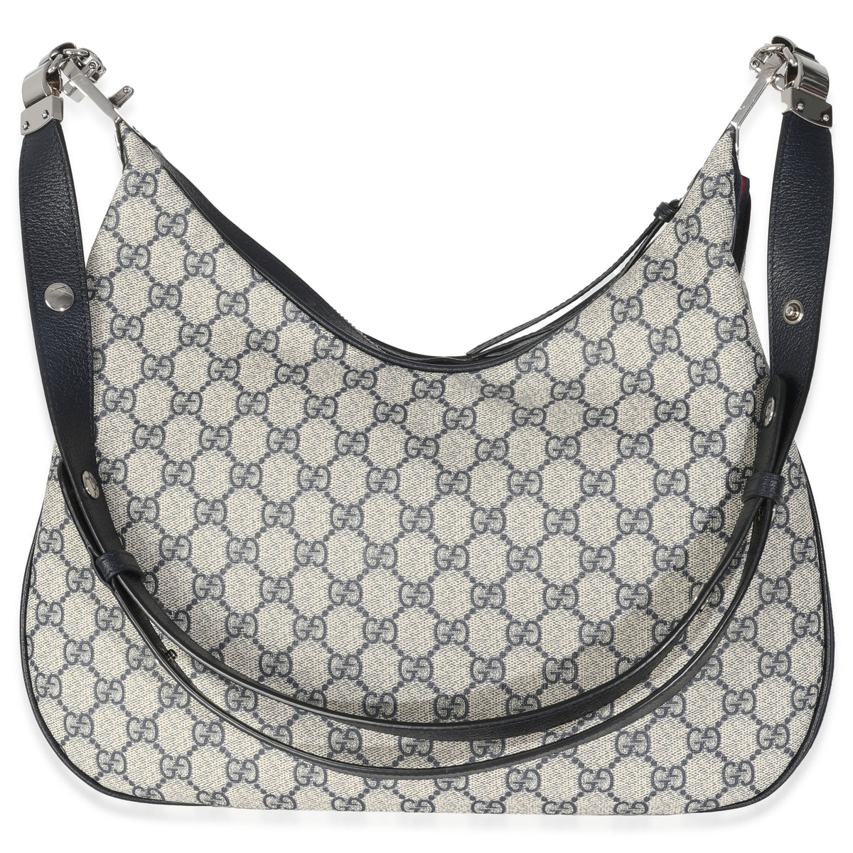 Navy GG Supreme Large Attache Shoulder Bag