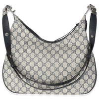 Navy GG Supreme Large Attache Shoulder Bag