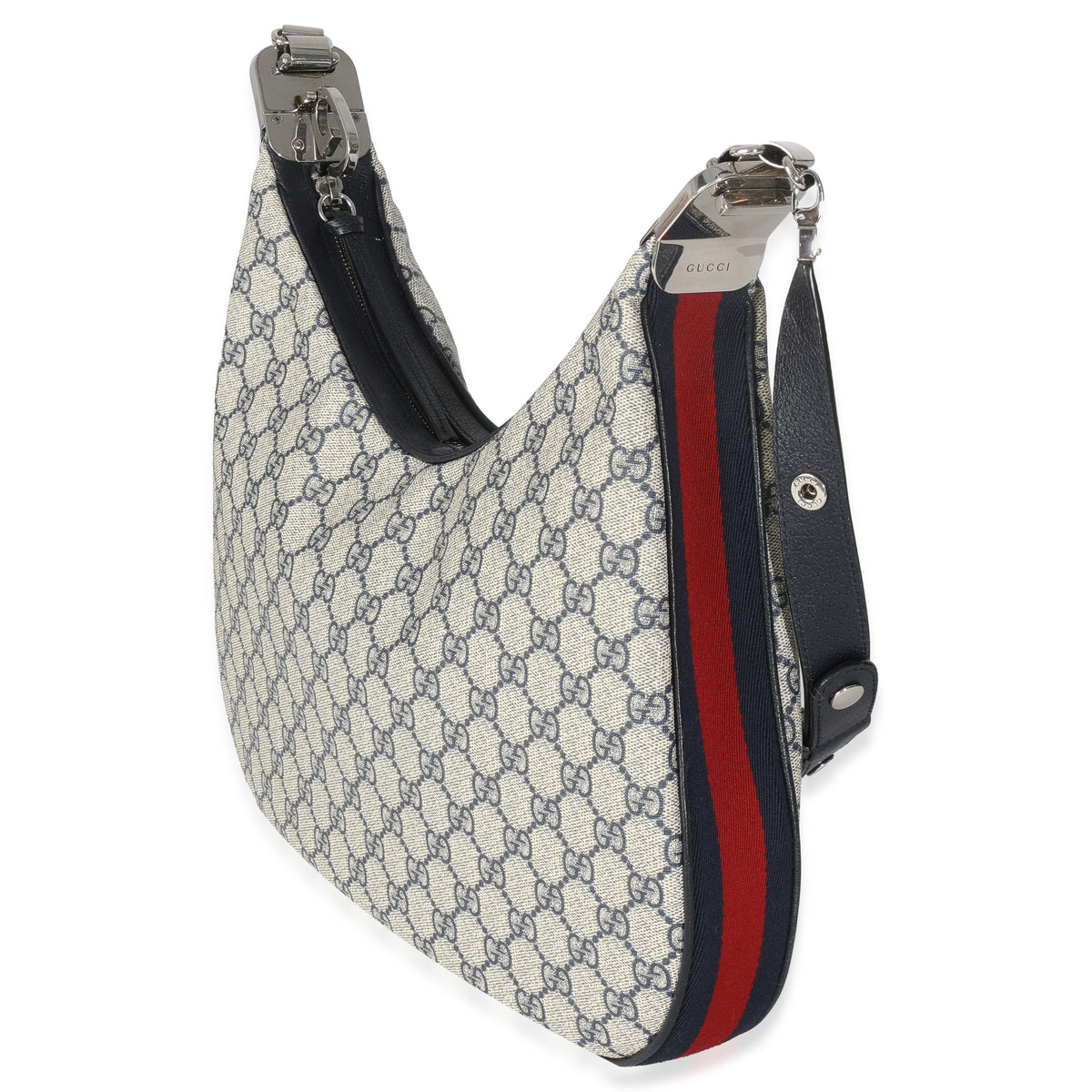 Navy GG Supreme Large Attache Shoulder Bag