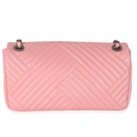 Chanel Pink Lambskin Medium CC Crossing Flap Bag Handbag stamp