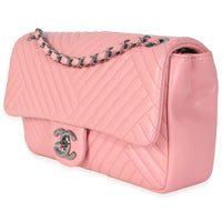 Chanel Pink Lambskin Medium CC Crossing Flap Bag Handbag sv