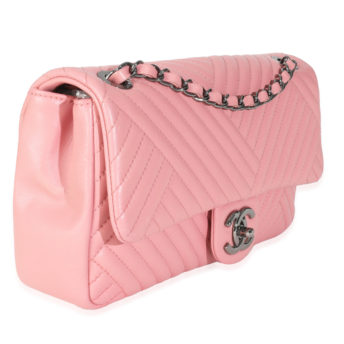 Pink Lambskin Medium CC Crossing Flap Bag