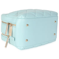 Light Blue Quilted Lambskin Small Trendy CC Bowling Bag