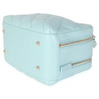 Light Blue Quilted Lambskin Small Trendy CC Bowling Bag