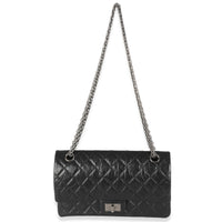 Black Aged Quilted Calfskin 2.55 Small Reissue 225 Flap Bag