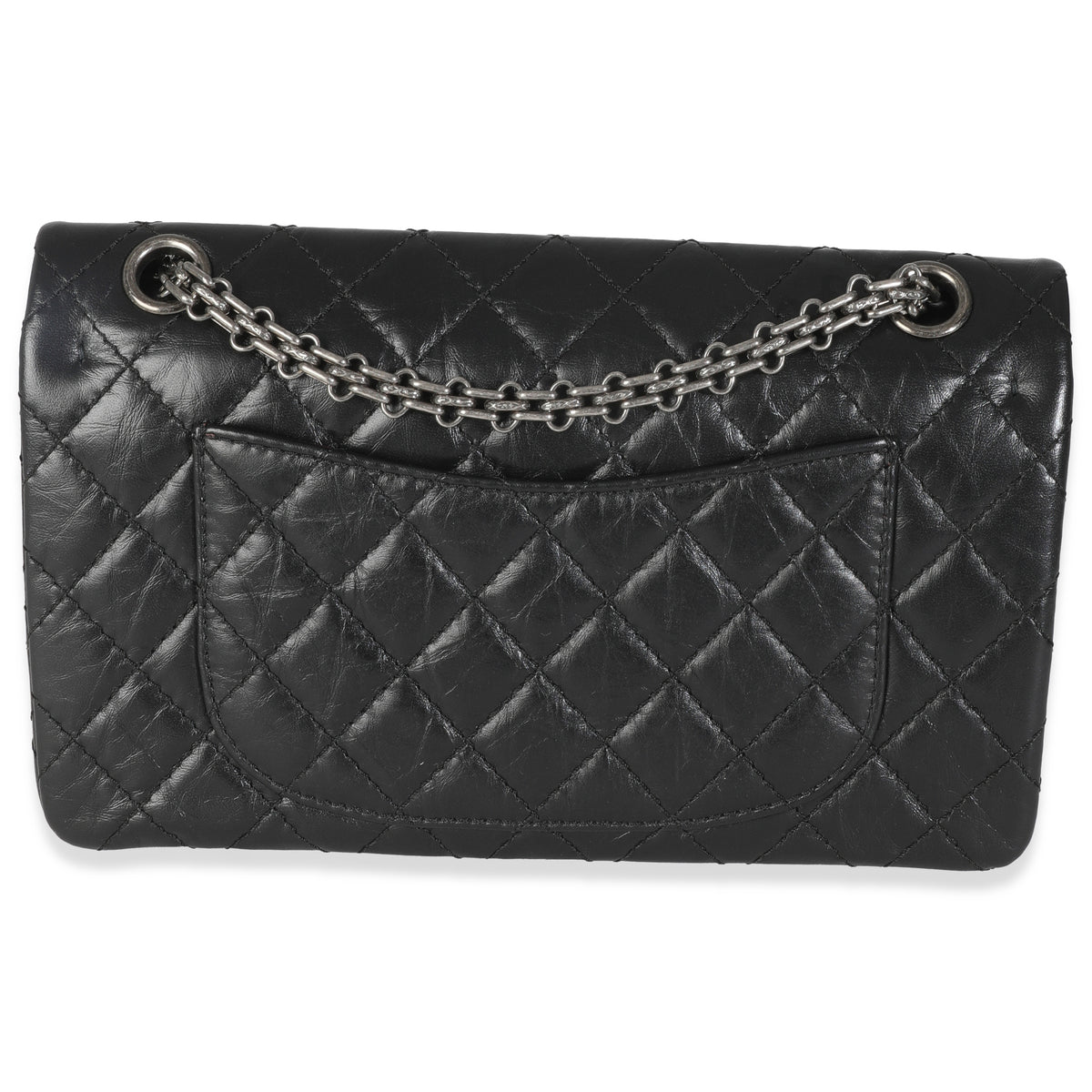 Black Aged Quilted Calfskin 2.55 Small Reissue 225 Flap Bag