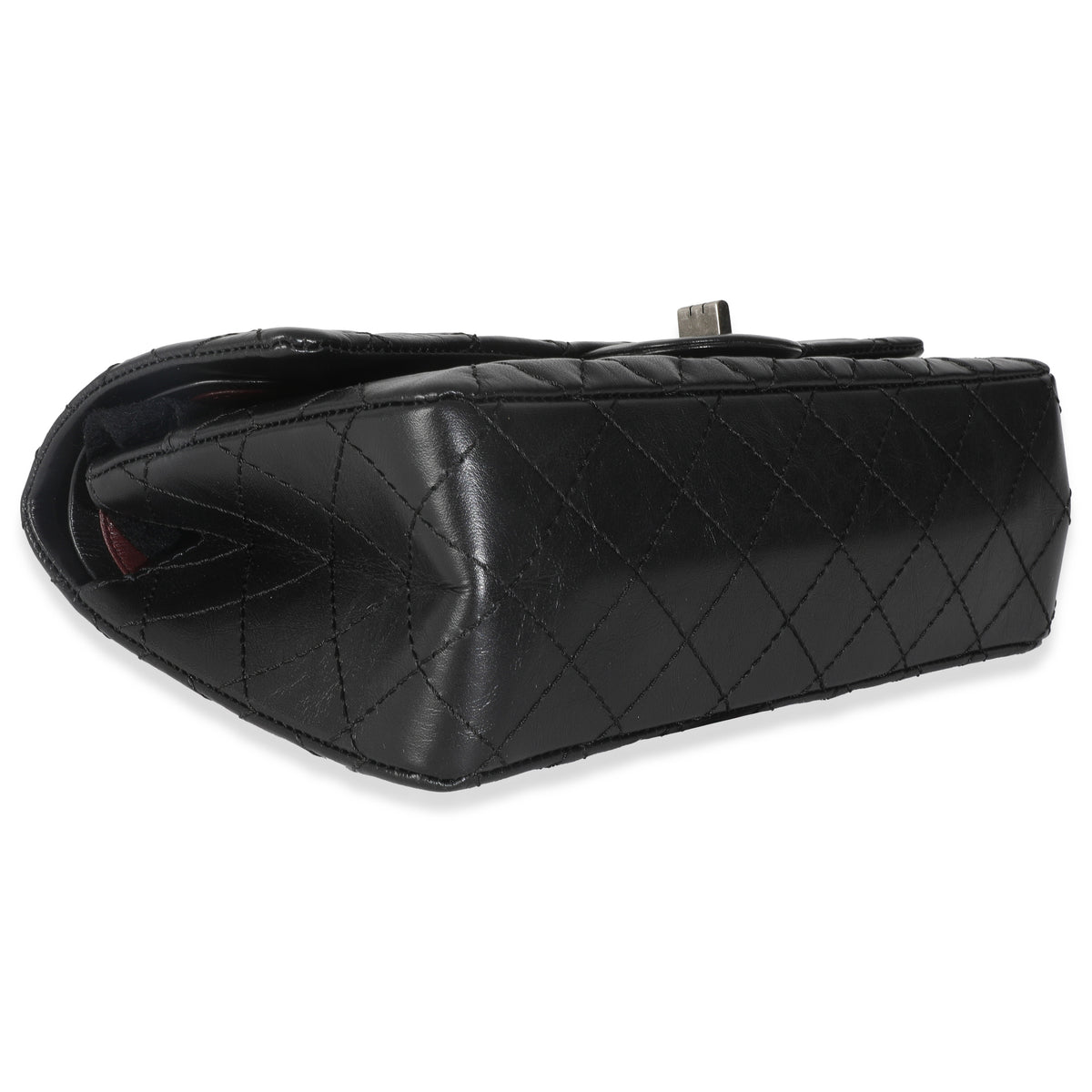 Black Aged Quilted Calfskin 2.55 Small Reissue 225 Flap Bag