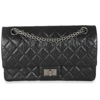 Black Aged Quilted Calfskin 2.55 Small Reissue 225 Flap Bag