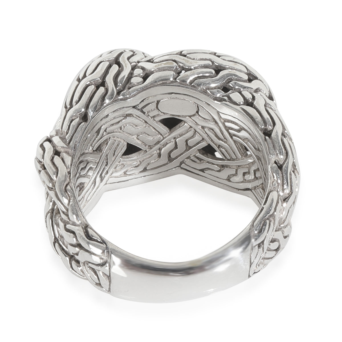 Sterling Silver  Classic Chain Braided Knot Ring