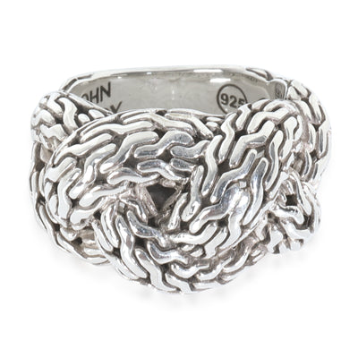 Sterling Silver  Classic Chain Braided Knot Ring