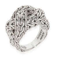 Sterling Silver  Classic Chain Braided Knot Ring