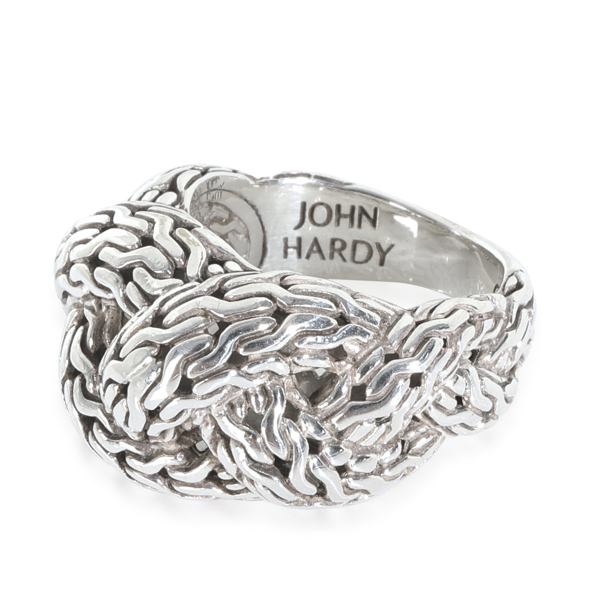 Sterling Silver  Classic Chain Braided Knot Ring