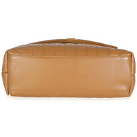 Dark Natural Calfskin Y Quilted Medium Loulou Chain Satchel